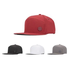 Topi Snapback Panel Pinggiran Datar Garis Dalam Cetak Kustom