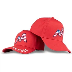 Topi baseball bordir nasional merah